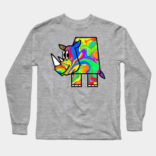 Colorful Rhino 2 Long Sleeve T-Shirt